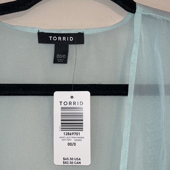 Torrid Lace Trim Kimono - Picture 3 of 4